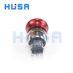 Metal Emergency Stop Switch Factory - OEM/ODM Custom 22mm Metal Emergency Stop Switch Manufacturer Mushroom Head Rotary Reset