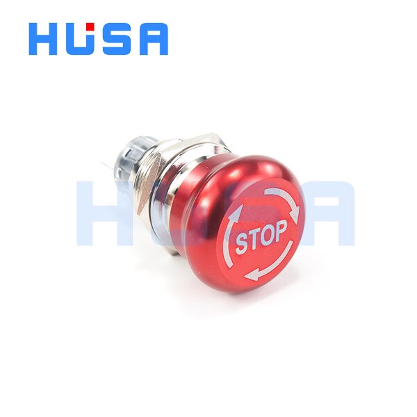 Metal Emergency Stop Switch Factory - OEM/ODM Custom 22mm Metal Emergency Stop Switch Manufacturer Mushroom Head Rotary Reset