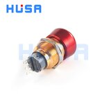 Brass Emergency Switch Button Factory - OEM/ODM Custom Hot Selling 22mm Brass Emergency Switch Button Waterproof IP67 Gold