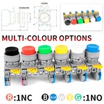 LAY6 Button Switch Factory - OEM/ODM Custom LAY6 Button Switch Self Reset High Head 22mm Start DIY 1NO 1NC Instantaneous