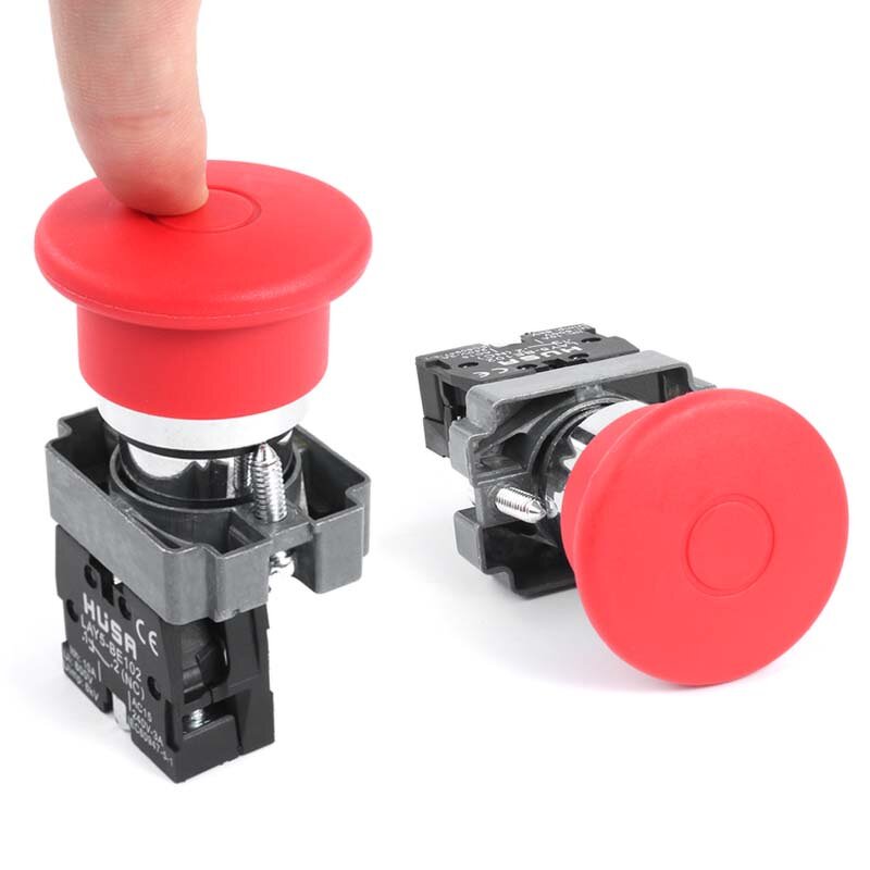 XB2 Metal Button Switch Factory - OEM/ODM Custom 22mm XB2 Metal Button Switch 1NO1NC Momentary Push Pull Emergency Mushroom