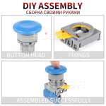 Push Button Switch Manufacturer - OEM/ODM Custom Push Button Switch Self-Reset Self-lock Mushroom Head 22mm Plastic LAY6
