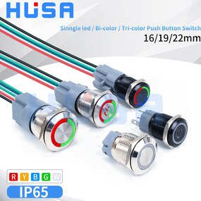 Industrial Automation Control Switch Factory - OEM/ODM Custom 16-40mm Momentary Latching Push Button Switch IP65 Anti Vandal