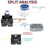 Industry XB2 LED Light Button Switch Manufacturer - OEM/ODM Custom Industry XB2 LED Light Button Switch Self Reset Flat Head