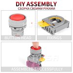 Plastic Push Button Switch Manufacturer - OEM/ODM Custom Plastic Push Button Switch Self Reset Lock Flat Head 22mm DIY LAY6