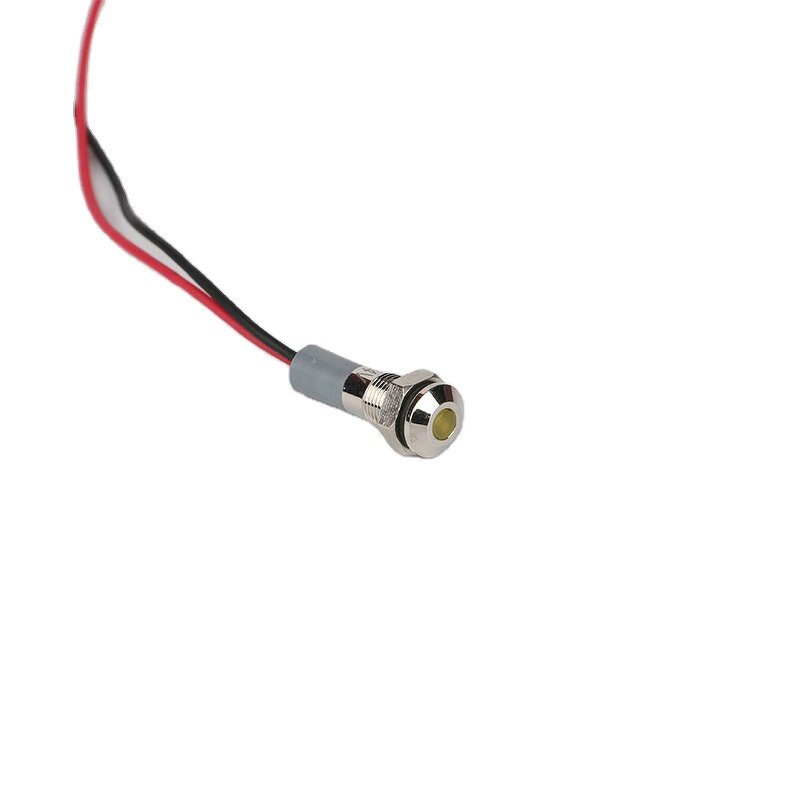 Flat Head Signal Pilot Lamp Factory - OEM/ODM Custom 6mm Flat Head Waterproof IP67 Signal Pilot Lamp 3-220V Metal LED Indicator