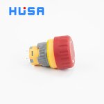 Plastic Emergency Stop Button Switch Manufacturer - OEM/ODM Custom Switch Factory 16MM 1NO1NC 250V Self-locking Plastic E-stop