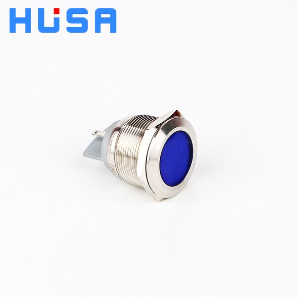 Waterproof LED Indicator Light Factory - OEM/ODM Custom 25mm Panel Mounted Waterproof LED Indicator Light Metal Screw Feet Pins