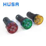 Industrial LED Audio Indicator Buzzer Factory - OEM/ODM Custom 22mm Industrial LED Audio Indicator Buzzer High Sound Piezo Metal