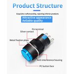 Plastic Push Button Switch Manufacturer - OEM/ODM Custom 16mm Latching Momentary Plastic Push Button Switch Illuminated LA16