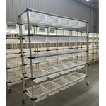 Warehouse Shelves Cart Factory - OEM/ODM Custom Multi Level Express E-commerce Sorting Warehouse Shelves Manual Steel Cart