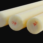 Nylon Rod Factory - OEM/ODM Custom Nylon Rod Plastic bar Beige Wear resistant PA6 Rod Solid Cylinder Processing