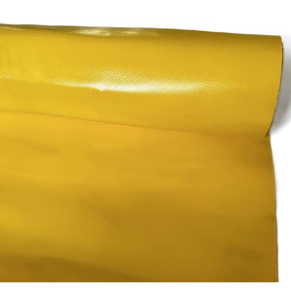 Yellow PVC Tarpaulin Factory - OEM/ODM Custom Waterproof Wear Resistant Rain Proof Yellow Single Sided PVC Tarpaulin Canvas