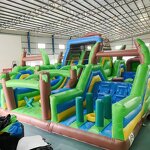 Inflatable Material PVC Tarpaulin Factory - OEM/ODM Custom PVC Tarpaulin for Inflatable Material 500GSM Frame Retardant Knitted