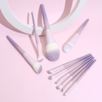 星带10片面妆刷套装散粉紫乳新手美容应用工具