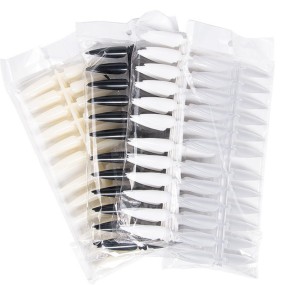 240-Piece Nail Polish Adhesive Display with Optional French Style 4 Colors of Nail Tips Color Palette for Fingers