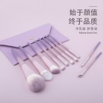 星带10片面妆刷套装散粉紫乳新手美容应用工具