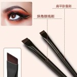 超薄黑色细平头折叠角眼细节化妆刷设置面部使用