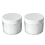 白色眼线霜瓶宠物双层化妆品面膜塑料