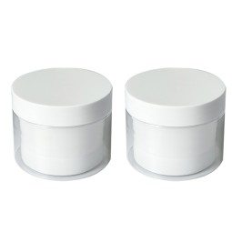 白色眼线霜瓶宠物双层化妆品面膜塑料