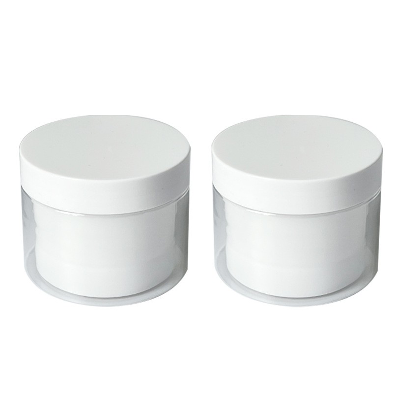 White Liner Cream Bottle Pet Double Layer Cosmetic Balm Mask Plastic