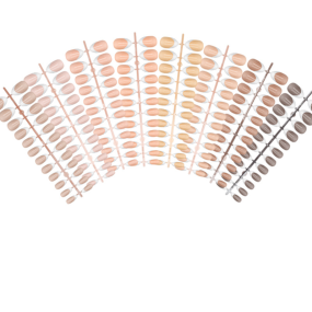 European and American 24 Piece Nude Classic French Nail Plate Almond Shaped Lazy False Nails