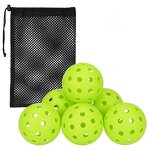 Pickleball Balls Manufacturer - OEM/ODM Custom Custom Logo 74mm 26g Carbon Indoor Outdoor Pickleball Balls 12-Pack with Bag