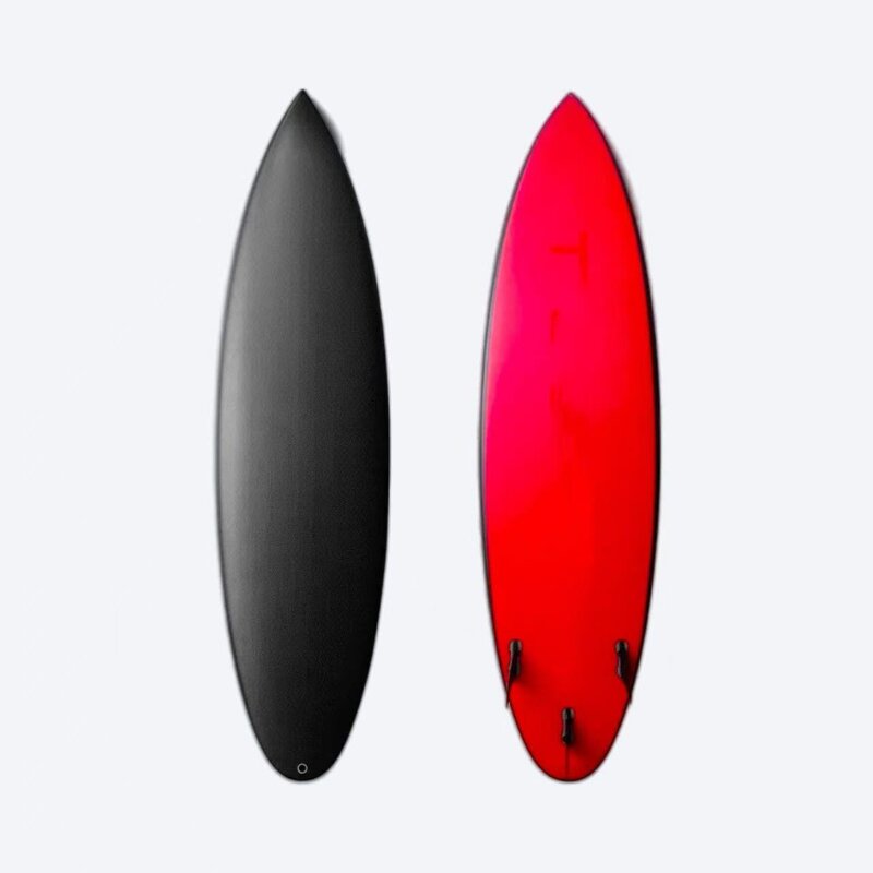 Carbon Fiberglass Surfboard Manufacturer - OEM/ODM Custom Two Colors Matte Shine Black Carbon Fiberglass Surfboard Board