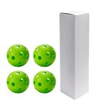 Outdoor Pickleball Set Factory - OEM/ODM Custom High Quality Neon Green Outdoor Pickleball Set 4 Pack Seamless Practice Balls