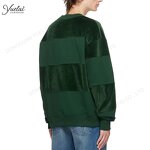 Crewneck Sweatshirt Manufacturer - OEM/ODM Custom Men's 400gsm Cotton Terry Crewneck Sweatshirt 3D Embroidered Color Block