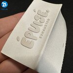 Silicon Woven Label Manufacturer - OEM/ODM Custom Clothing Logo Manufacturer 3D Silicone Embossed Woven Label for Hang Tag