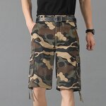 Cargo Shorts Factory - OEM/ODM Custom Wholesale Men's Loose Cropped Camo Cargo Shorts Summer