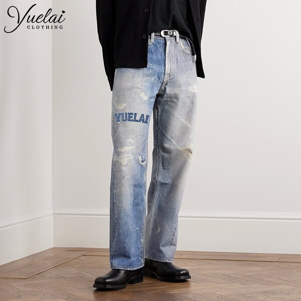 Vintage Men's Jeans Pants Manufacturer - OEM/ODM Custom High Quality Vintage Men's Jeans Pants Private Label Baggy Fit