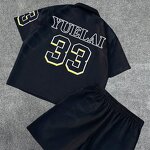 Men's Tops Shorts Set Manufacturer - OEM/ODM Custom Clothing Manufacturers Brand Graphic Printing Vintage Mens Loose Sport Set