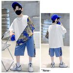 Kids Clothing Sets Manufacturer - OEM/ODM Custom Summer Unisex Kids Clothing Sets Cotton Blended Two-Piece Embroidery Printed