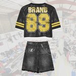 T-Shirt and Short Set Factory - OEM/ODM Custom Loose Digital Printing T-Shirt Quick-Drying Oversized Sports Style Set