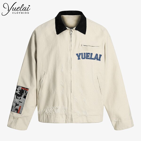 Men's Jacket Factory - OEM/ODM Custom Clothing Manufacturers Winter Autumn Logo Men's Jacket Loose Zipper Casual Fashion