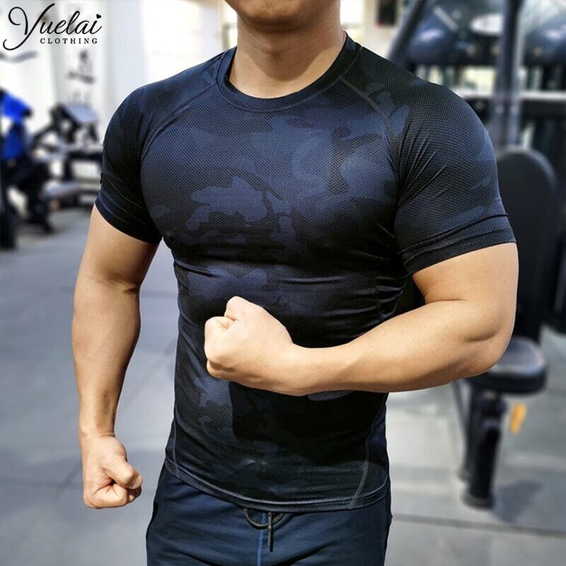 Men's Athletic T-Shirt Manufacturer - OEM/ODM Custom Men's Athletic Gym T-Shirt Quick Dry Polyester Crewneck Fitness