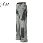 Men Jeans Factory - OEM/ODM Custom Men Jeans High Quality Designer Jeans Trousers Casual Wide Leg Vintage Wash