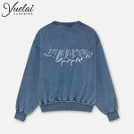 Acid Wash Pullover Factory - OEM/ODM Custom High Quality Unisex Acid Wash Pullover Logo Heavyweight Cotton Fleece