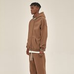 Boxy Zipper Hoodie Factory - OEM/ODM Custom OEM Men's High Quality Cotton Boxy Zipper Hoodie