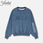 Acid Wash Pullover Factory - OEM/ODM Custom High Quality Unisex Acid Wash Pullover Logo Heavyweight Cotton Fleece