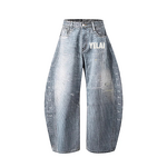 Jeans Maker Manufacturer - OEM/ODM Custom Jeans Maker Custom Designer High-waisted Baggy Oversized Acid-washed Jeans