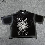 Men's T-Shirt Factory - OEM/ODM Custom Clothing Manufacturer Men's Screen Printed T-Shirt Acid Washed Knit Cotton Vintage