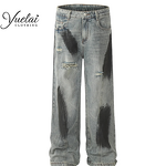 Men Jeans Factory - OEM/ODM Custom Men Jeans High Quality Designer Jeans Trousers Casual Wide Leg Vintage Wash