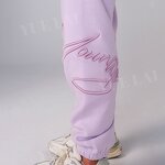 Women Jogger Sweatpants Factory - OEM/ODM Custom Logo High Quality Fleece Women Jogger 3D Embroidery Elastic Waist