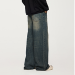 Men's Jeans Factory - OEM/ODM Custom 2025 New Men's Jeans Wholesale Custom Washed Baggy Jeans Cleanfit Straight-leg