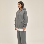 Full-Zip Hoodie Manufacturer - OEM/ODM Custom Unisex High Quality Oversized Full-Zip Hoodie Logo