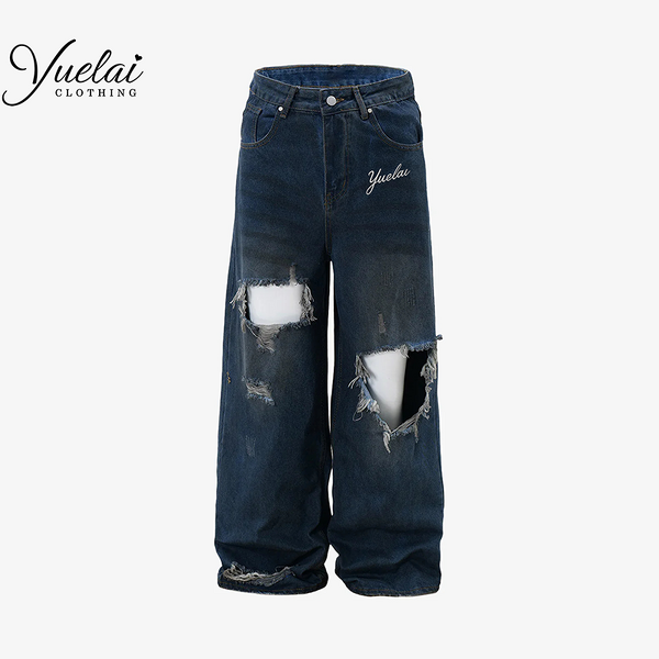 Jeans Manufacturer Factory - OEM/ODM Custom Jeans Manufacturer Hip Hop Dancer Embroiled in Stylish Jeans for Men Sustainable