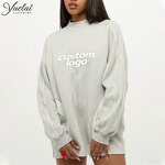 Crew Neck Hoodie Factory - OEM/ODM Custom Logo Breathable Crew Neck Hoodie Women Fitness Pullover Unisex